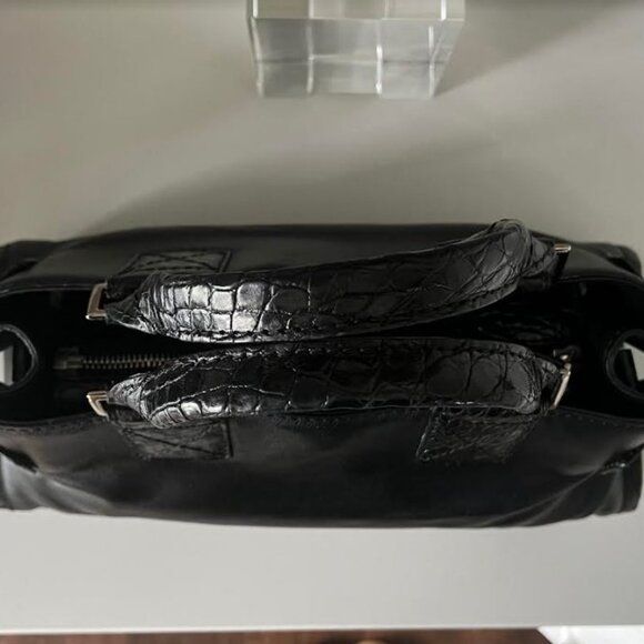 VBH "VAGABOND" LEATHER CROCODILE COMBO HANDBAG SATCHEL CARRY ON - Picture 8 of 15